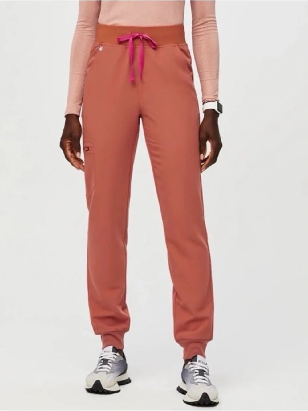 FIGS Zamora Jogger Scrub Pants Terracotta Medium Petite M/P